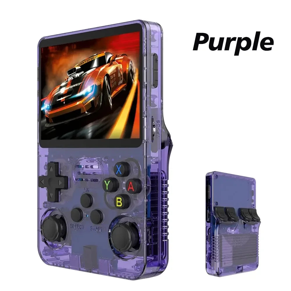R36S Retro Handheld Gaming Console with 3.5-Inch IPS Screen Linux System - R35S Pro Portable Pocket Video Player with 64GB Games